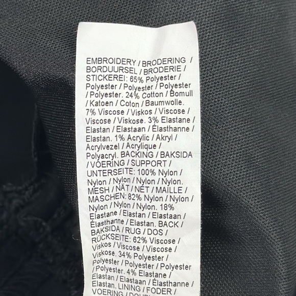 River Island Black Lace Crop Tank Top - Picture 7 of 8